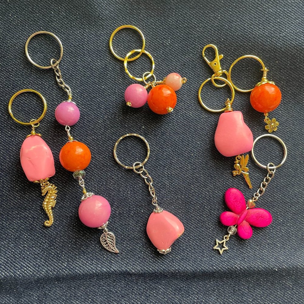 Pick Yours – Handmade Gemstone Keychain Keyring NWOT